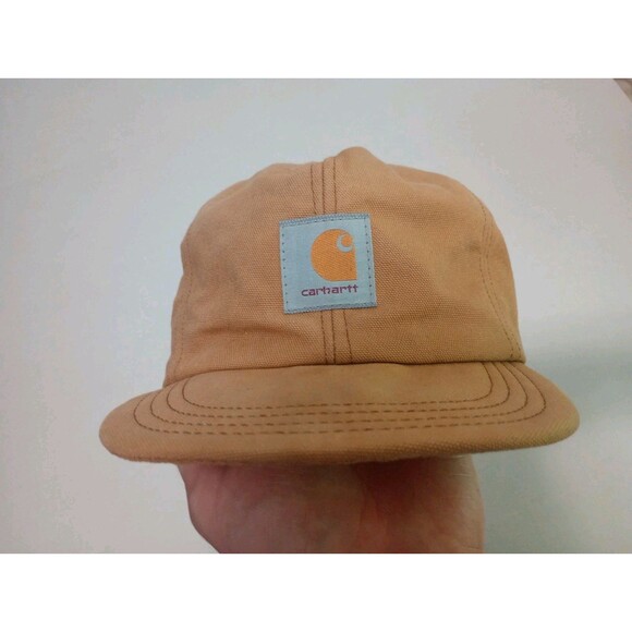 Vintage Carhartt Duck Canvas Cap Hat Mens Medium Tan Ear Flap Thermal WIP USA - Picture 2 of 12